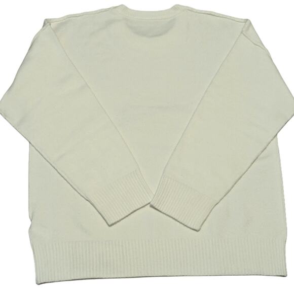 Halara White Drop Shoulder Slouchy Relaxed Oversized Sweater NWT Size Small - Picture 3 of 4
